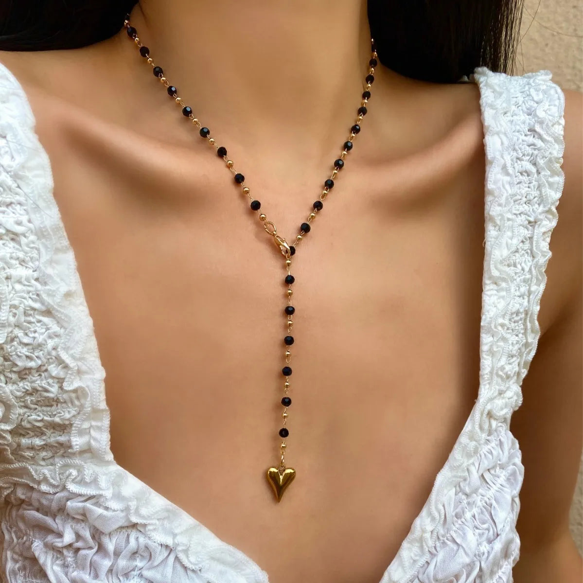Bohemian Long Y-Shaped Necklaces for Women Y2K Metal Clavicle Chain Gold Color Choker Holiday Party Jewelry Necklace Gift Collar