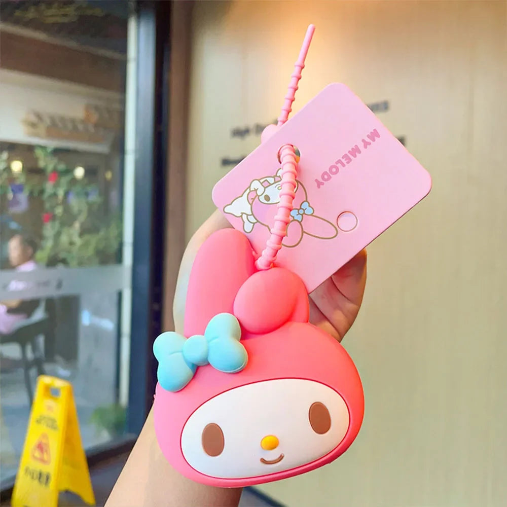 Sanrio Coin Purse My Melody Kuromi Cinnamoroll Pochacco Silicone Waterproof Mini Bag Keychain Decorative Accessories Christmas