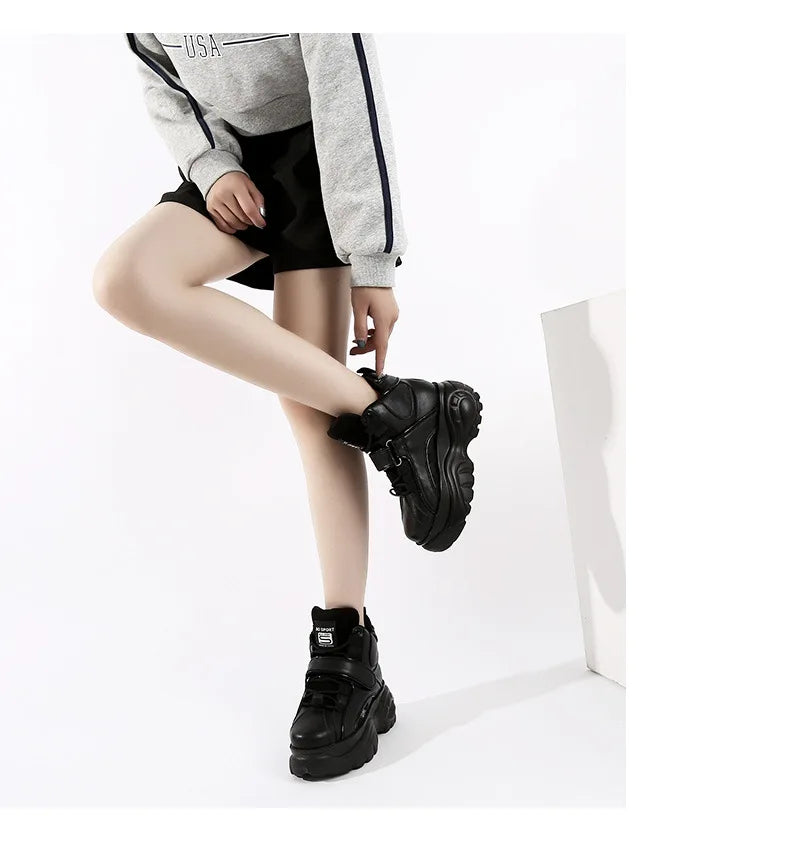 Sneakers Women Heel Platform New 2023 Pumps Sneakers Female Heels Wedges Chunky Shoes for Women Luxury High Quality Women Shoes