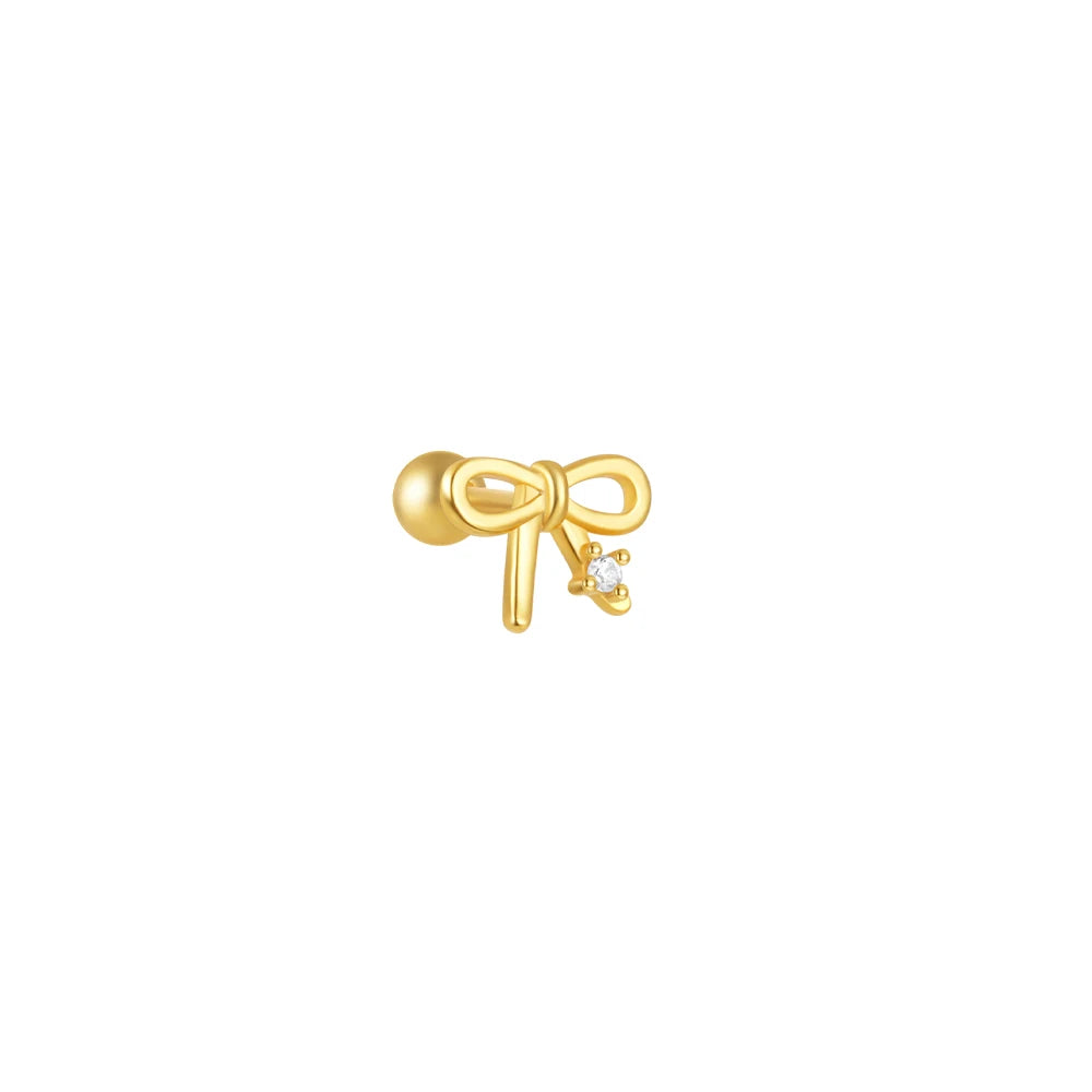 Aide 925 Sterling Silver 1pc Geometry Multi Piercing Stud Earrings For Women K Gold Simple Elegant Tassel Jewelry Gift Pendiente