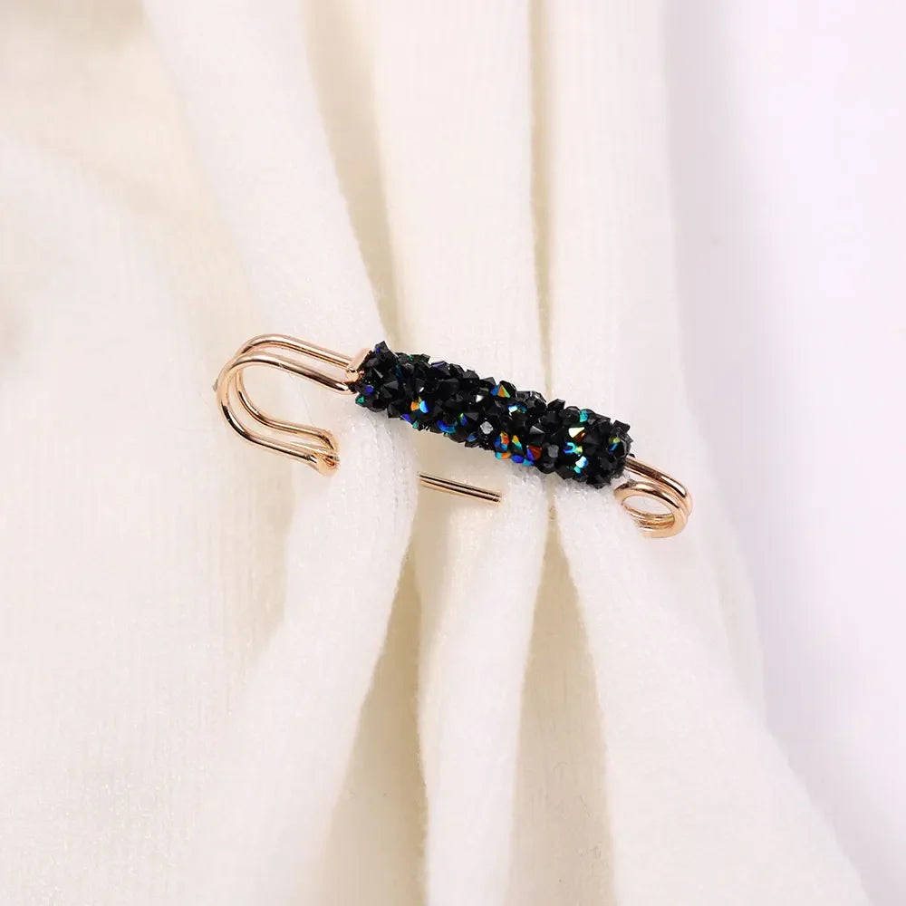 2Pcs Women's Brooch Tighten Waist Brooches for Women Skirt Pants Jeans Adjustable Waist Clip Crystal Pins Clothing Accessories