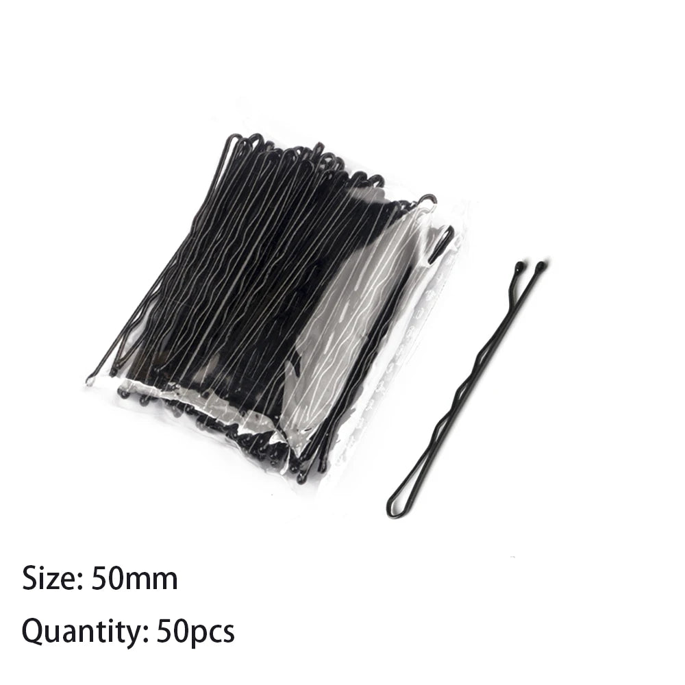 50pcs 50/60/70mm Hair Pin And Clips U Shape For Headpiece Women Girls Hairpins Accessories Bride Wedding Head Jewelry Decoration