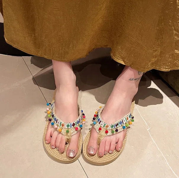 Woman Slippers Low Heel Shoes For Women On Beach Sandals Non Slip Slides Wholesale Bulk Sale Unique Comfortable And Elegan Price