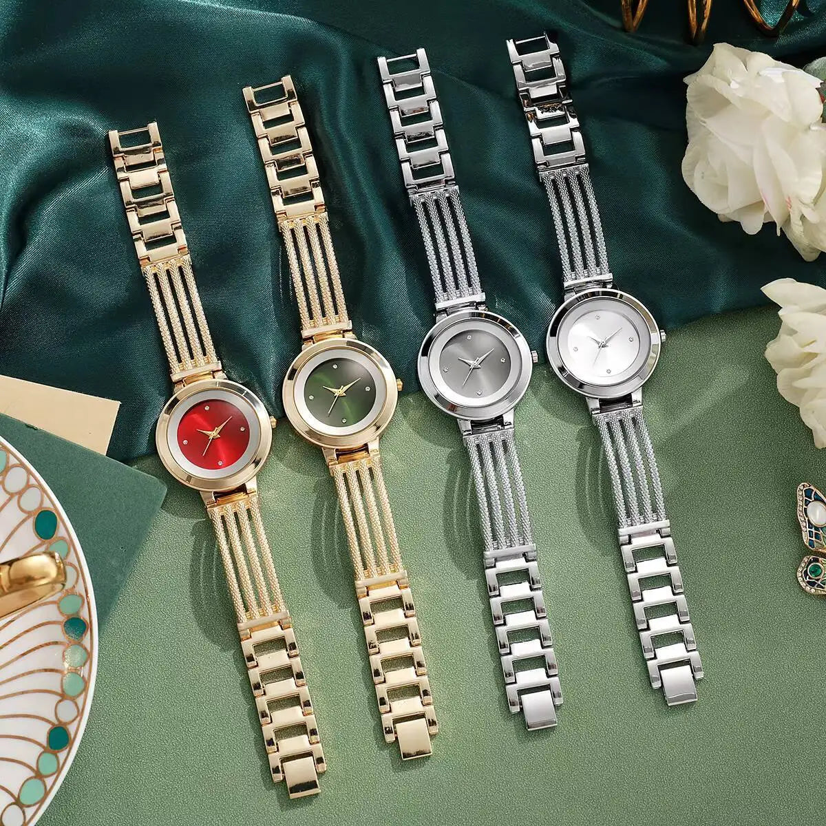 高級レディース腕時計 ファッション アナログ クォーツ腕時計 女の子用時計 ギフト Reloj Mujer