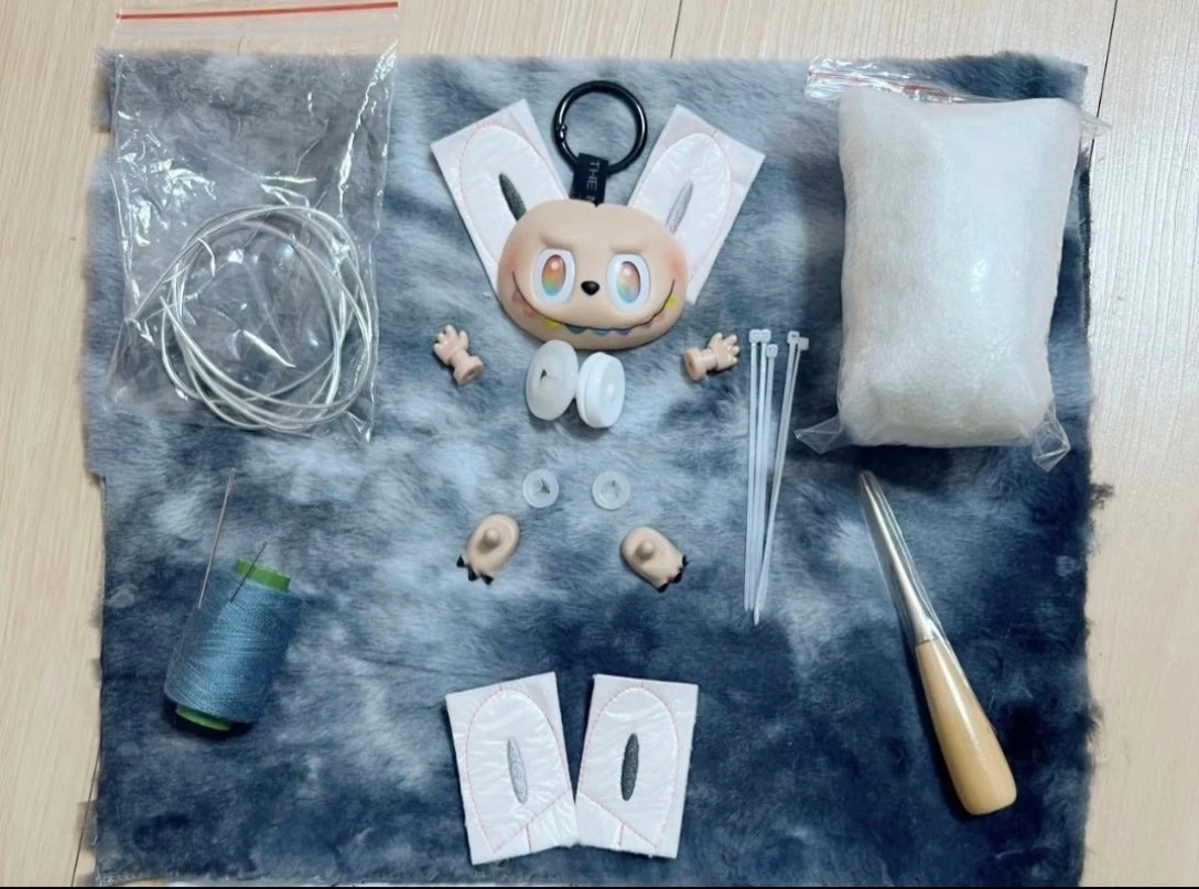 For Labubu Full Set Of Doll-Making Material Kits Diy Handmade Doll Pendant Desktop Ornaments Dolls Accessories Only Material Kit