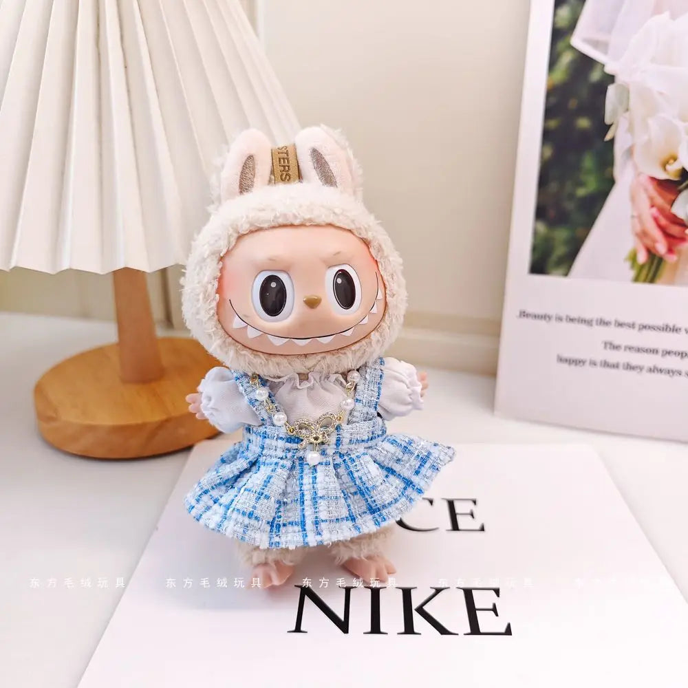Labubu Macarons Pendant Clothes Popular Labubu Vinyl Toy Blind Boxes Pop Mart Dolls Clothing Labubu Holiday Children'S Gift