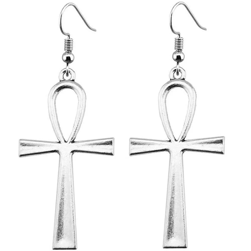 10x5cm Vintage Egyptian Life Big Ankh Cross Pendant Long Chain Necklace Fashion Jewelry Men and Women Accessories Dropshipping