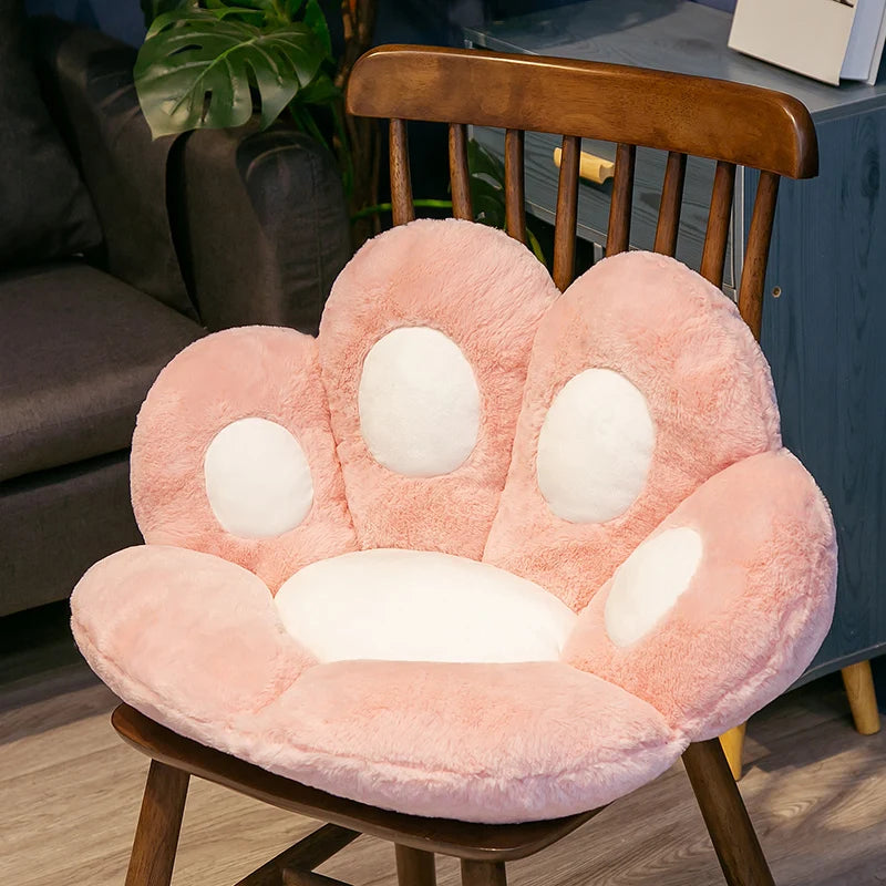 70cm Kawaii Plush Bear Paw Mat Cute Animal Bear Cat Foot Pillow Heart Plush Cushion Stuffed Soft Toys for Home Decor Gifts