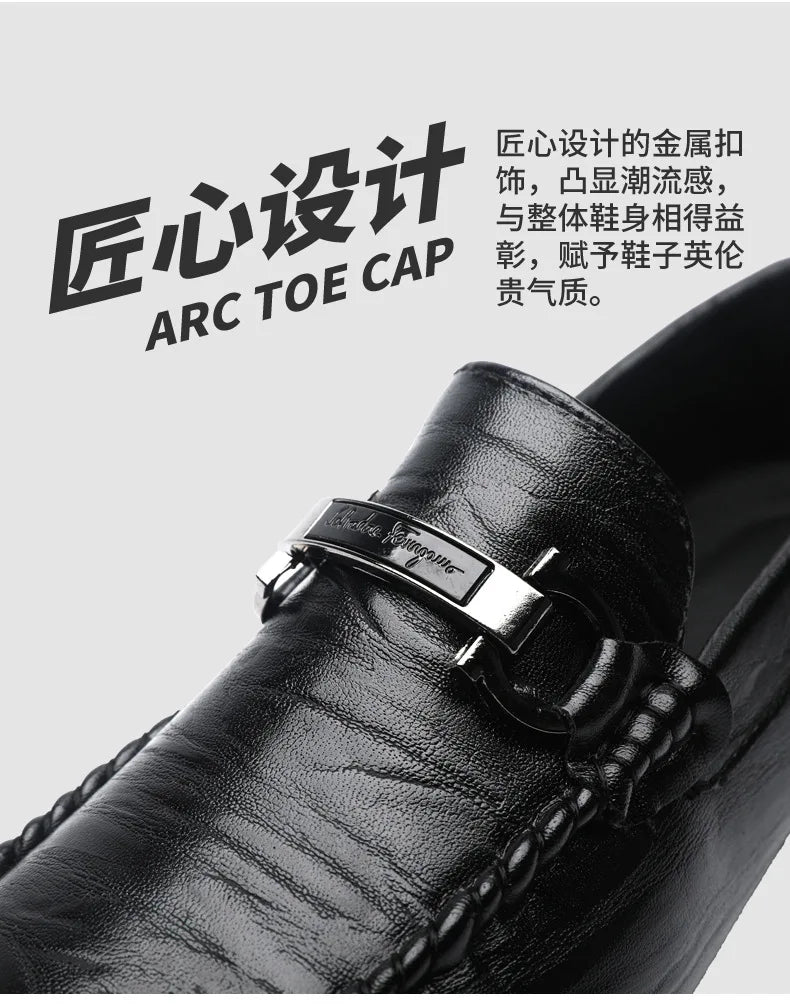 Men Loafers Shoes for Men Luxury Business Dress Shoes Comfy Slip-on Drive Moccasins Footwear Male Brand Leather Boat Shoes Men
