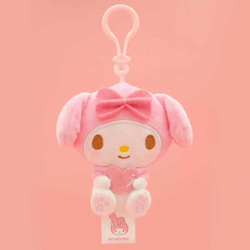 Sanrio Hello Kitty Plush Small Charms My Melody Plushies Kuromi Bag Charm Cinnamoroll Pendant Pompom Purin Doll Pachacco Kid Toy