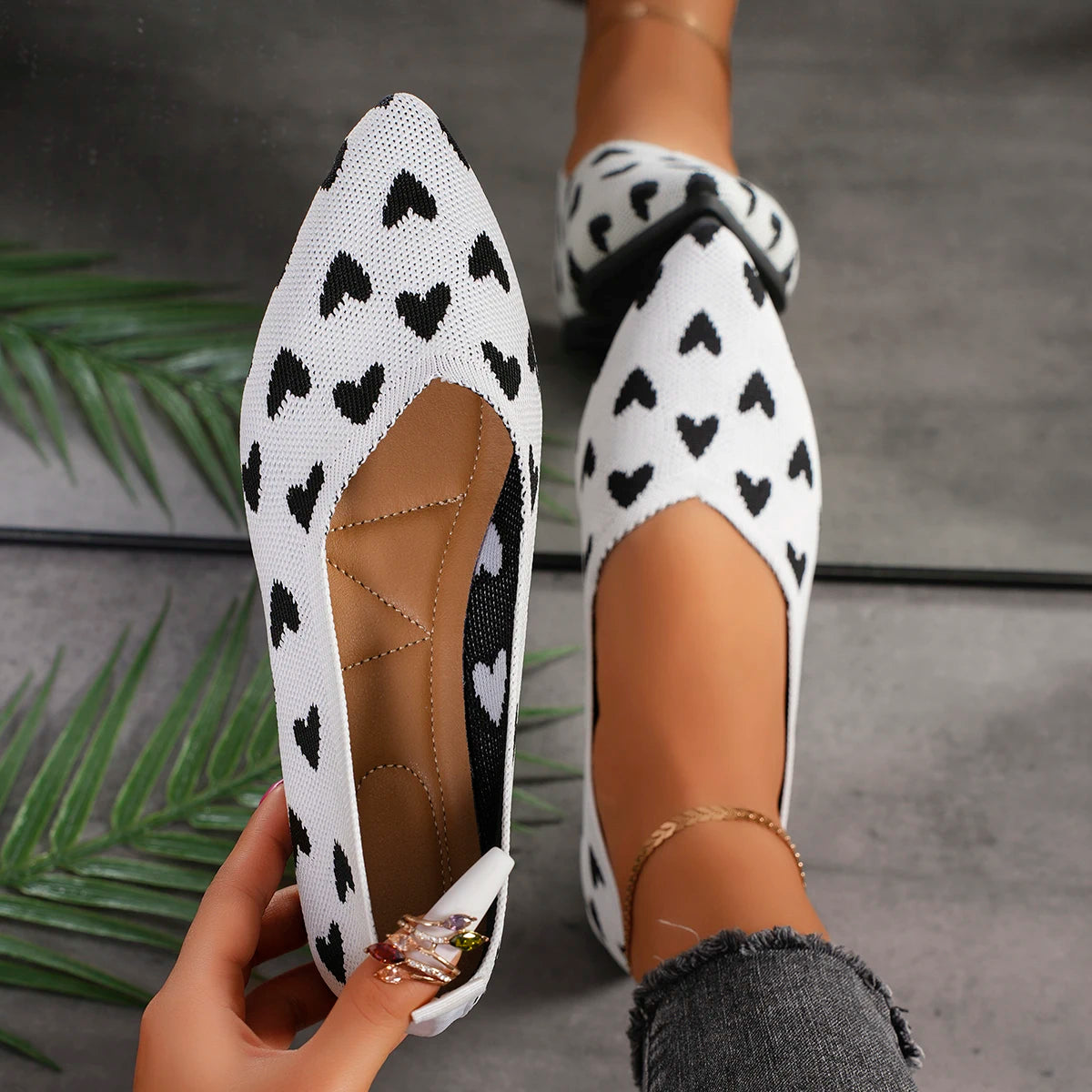 Women Flats 2024 New Spring Ballet Fashion Pointed Single Shoes Soft Sole Flying Woven Flat Shoes for Women Zapatos De Mujer