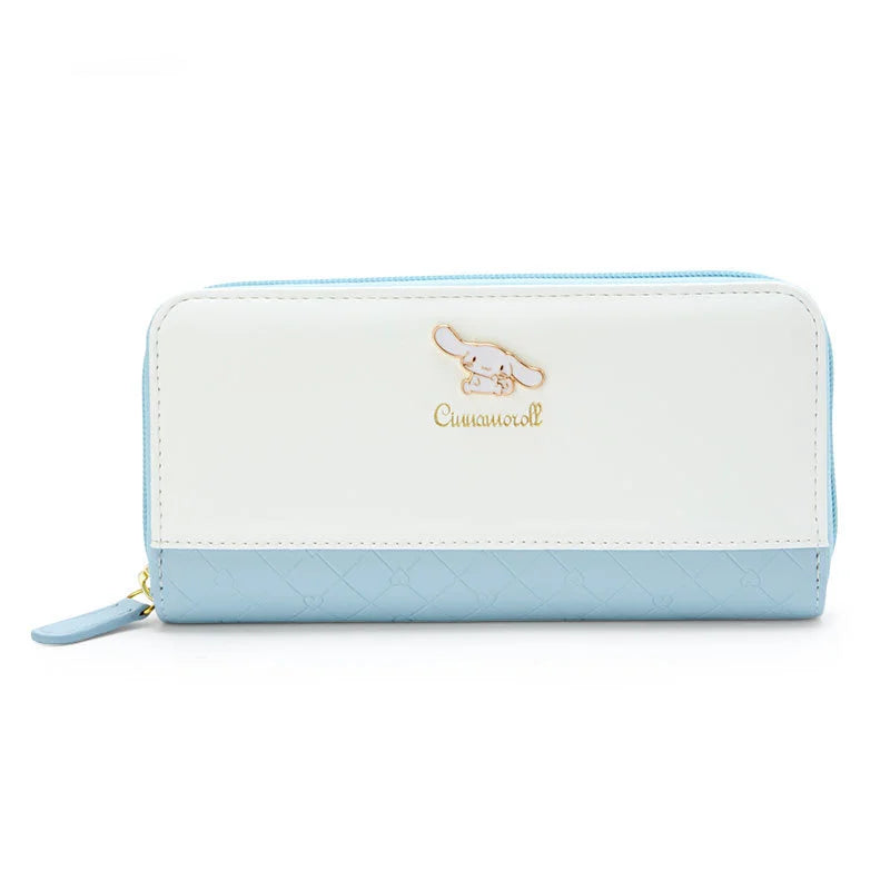 Sanrio Cinnamoroll Kuromi My Melody Hello Kitty Kawaii PU Leather Wallet Card Holders Casual Coin Purse Money Bag