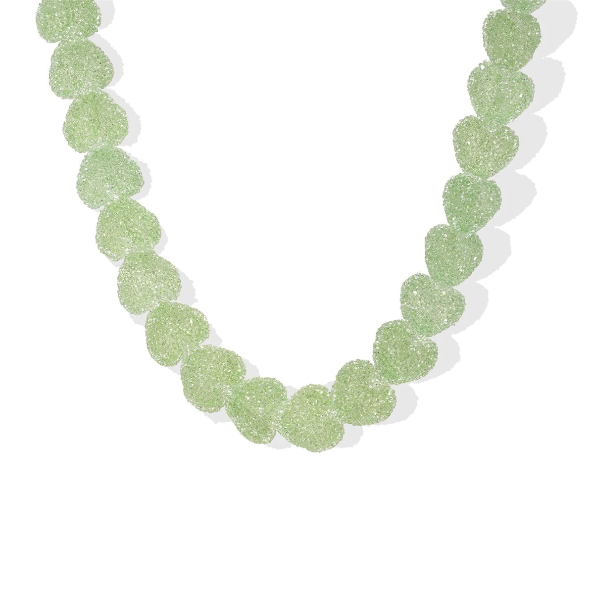 New colorful love candy resin necklace, cute love candy, niche design, collarbone chain women's gift necklace