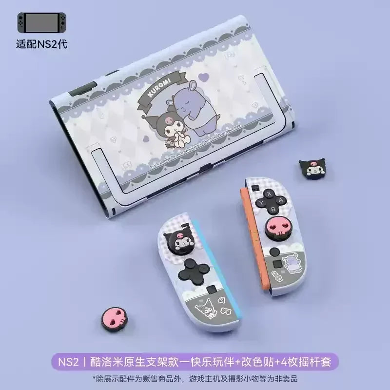 New Sanrio Figure Kuromi Hellokitty Switch2 Protective Case Hardshell Case Pluggable Base Ns2 Accessories Ornaments Girls Gift