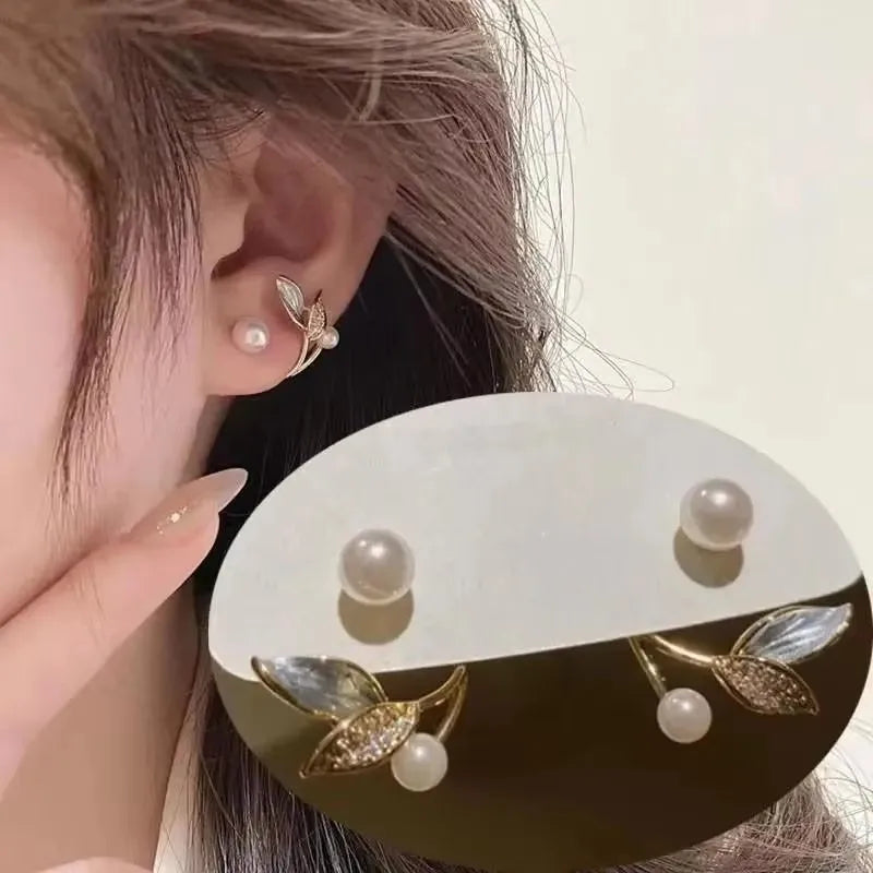 925 Silver Needle Korean Fashion Zircon Geometric Earrings For Women Jewelry 2025 Trending Luxury Crystal Cross Stud Earrings