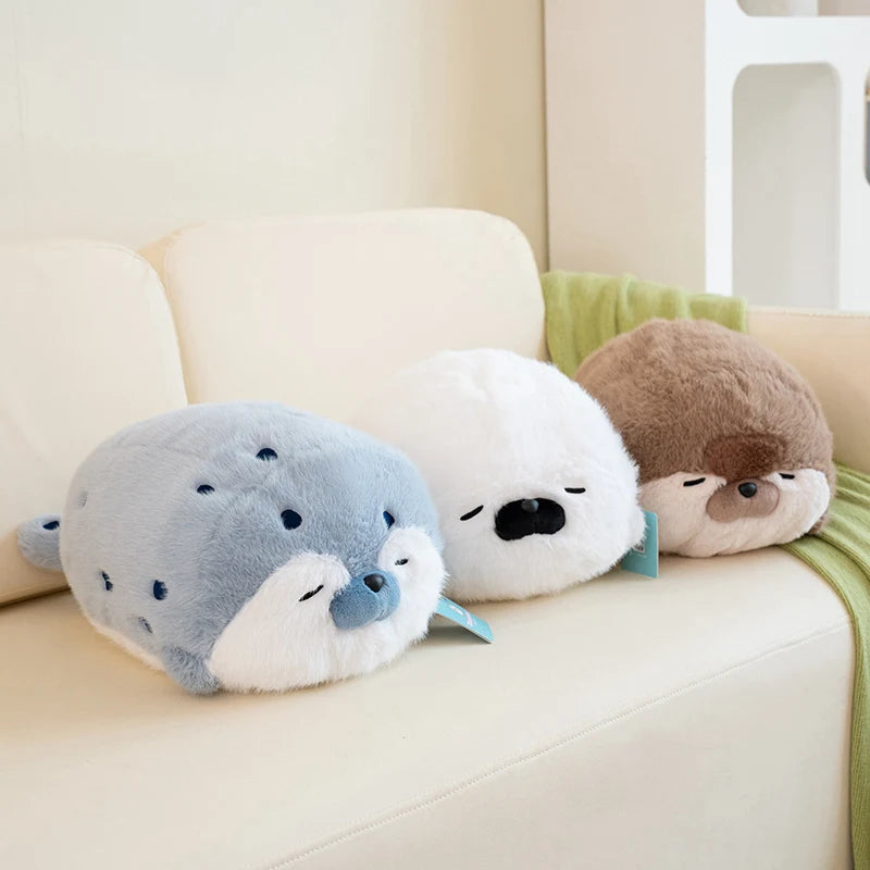 高品質 本物 かわいい 漫画 海の生き物 カワウソ ぬいぐるみ 枕 ヘッドセット ブルーシール カワウソ ぬいぐるみ 誕生日プレゼント