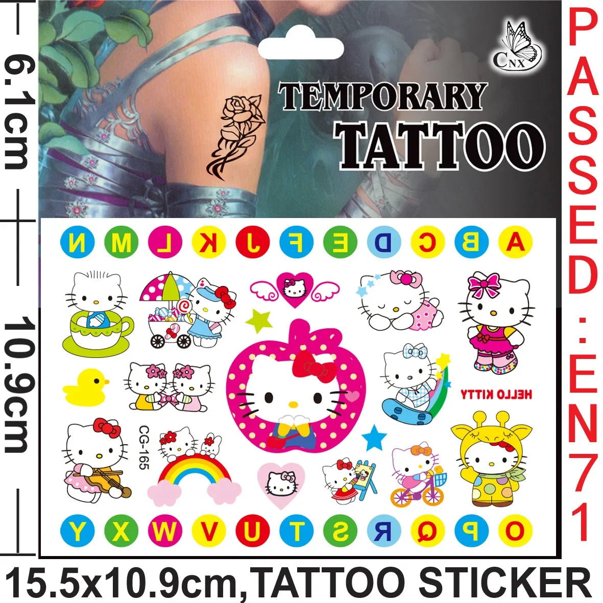 Sanrio series Tattoo Stickers Waterproof Cute Sticker Anime Birthday Party Supplies Decoration For Kids Women Men Gift