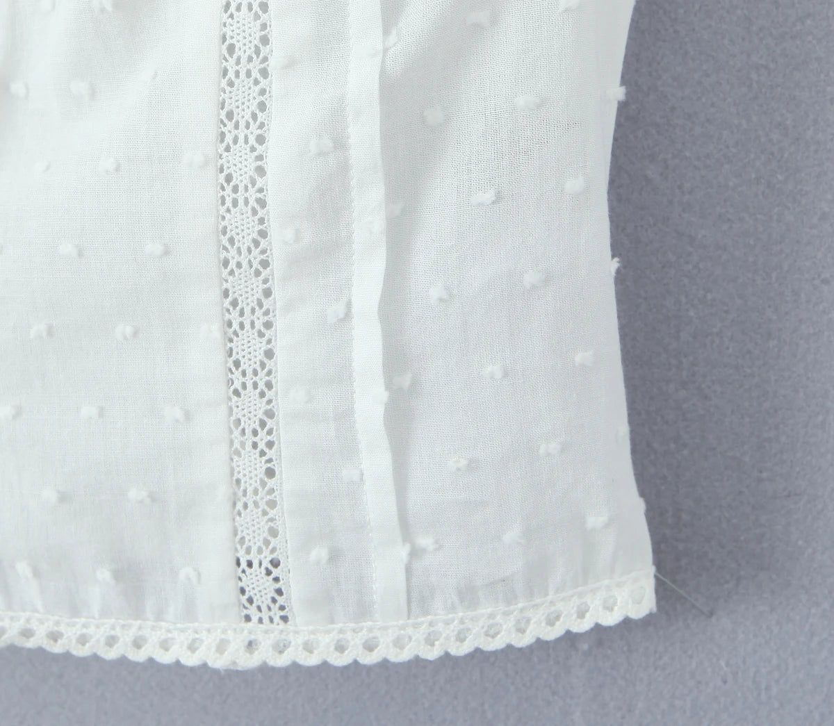2025 Summer Plain White 3D Dot Sleeveless Tank Women Open Buttons Slim fit Elastic Back Tank Top Crop Tops