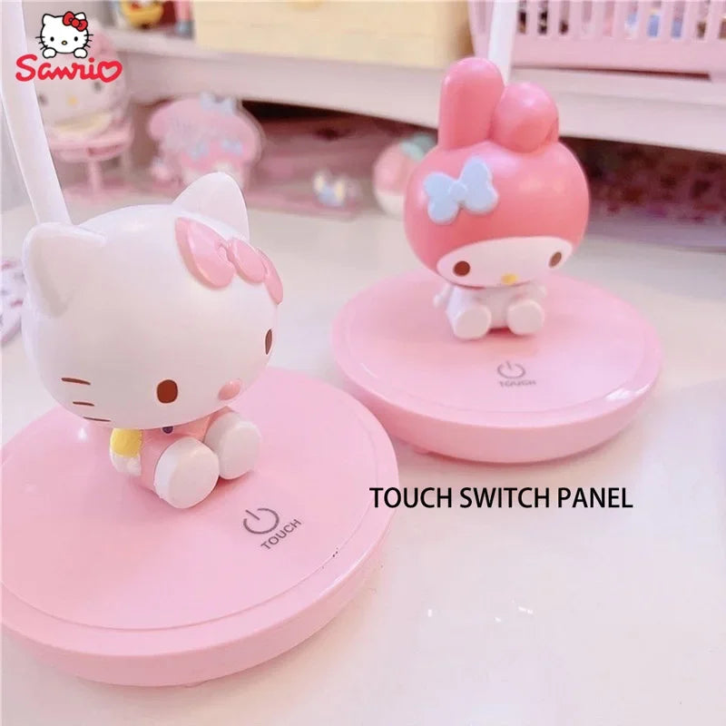 Kawaii Sanrio Cinnamoroll My Melody Hello Kitty Cartoon LED Desktop Bedside Desk Lamp Night Light Ornaments Daily Necessities