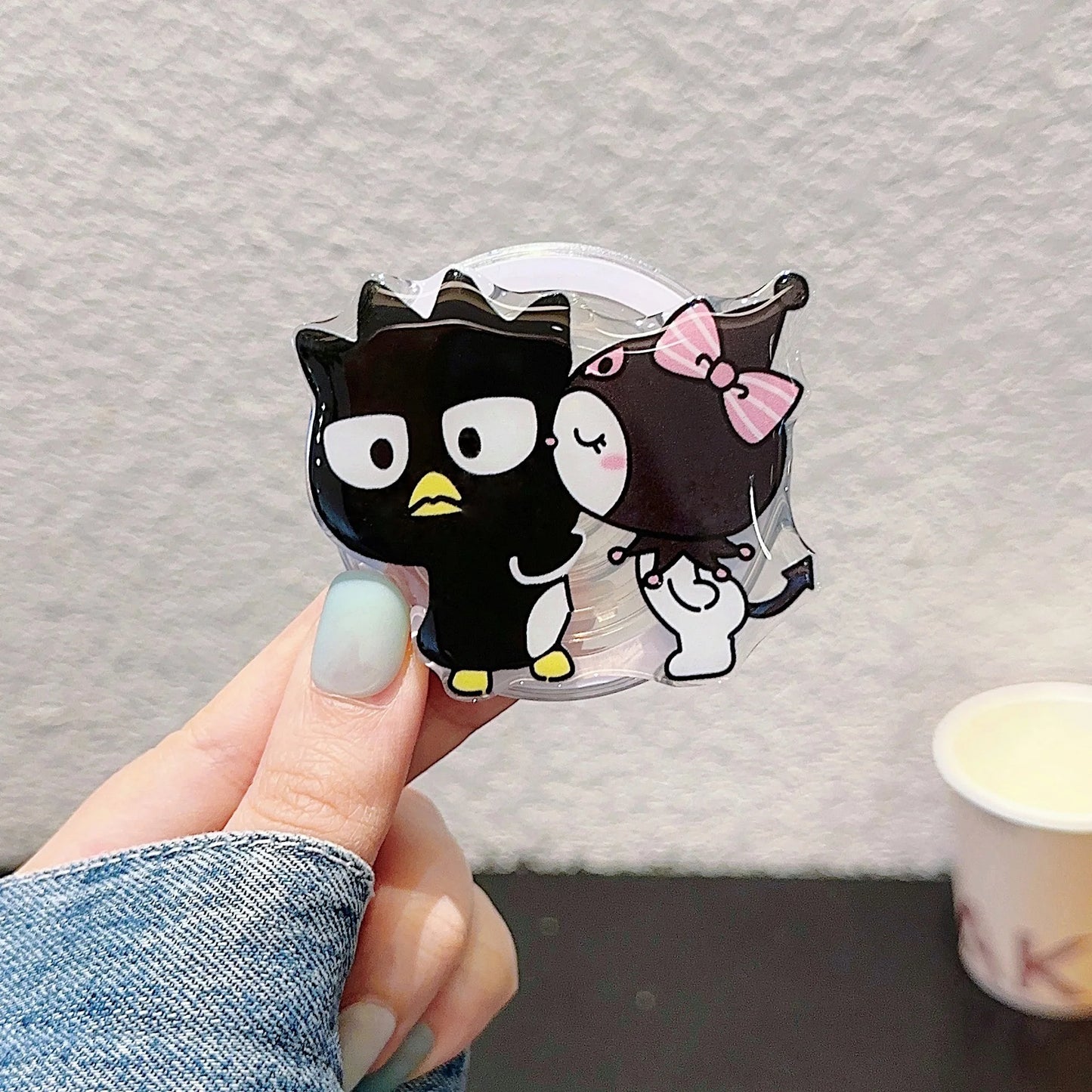 Sanrio Magnetic Mobile Phone Holder Cute Hello Kitty My Melody Kuromi Cinnamoroll Little Twin Star Keroppi Boy Girl Gift