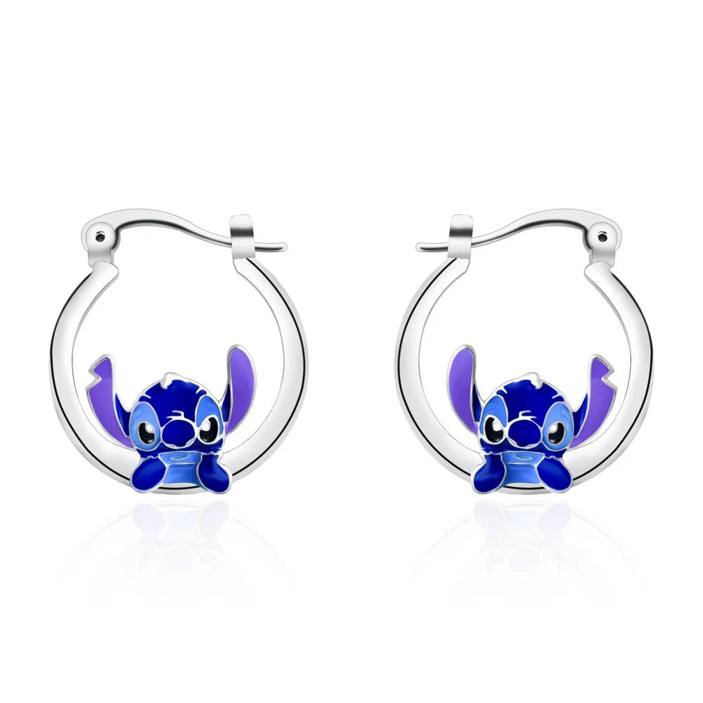 Disney Cartoon Creative Ear Ring Stitch Anime Figure Earrings Gift Set for Best Friends Earring Accessories Jewelry Gifts