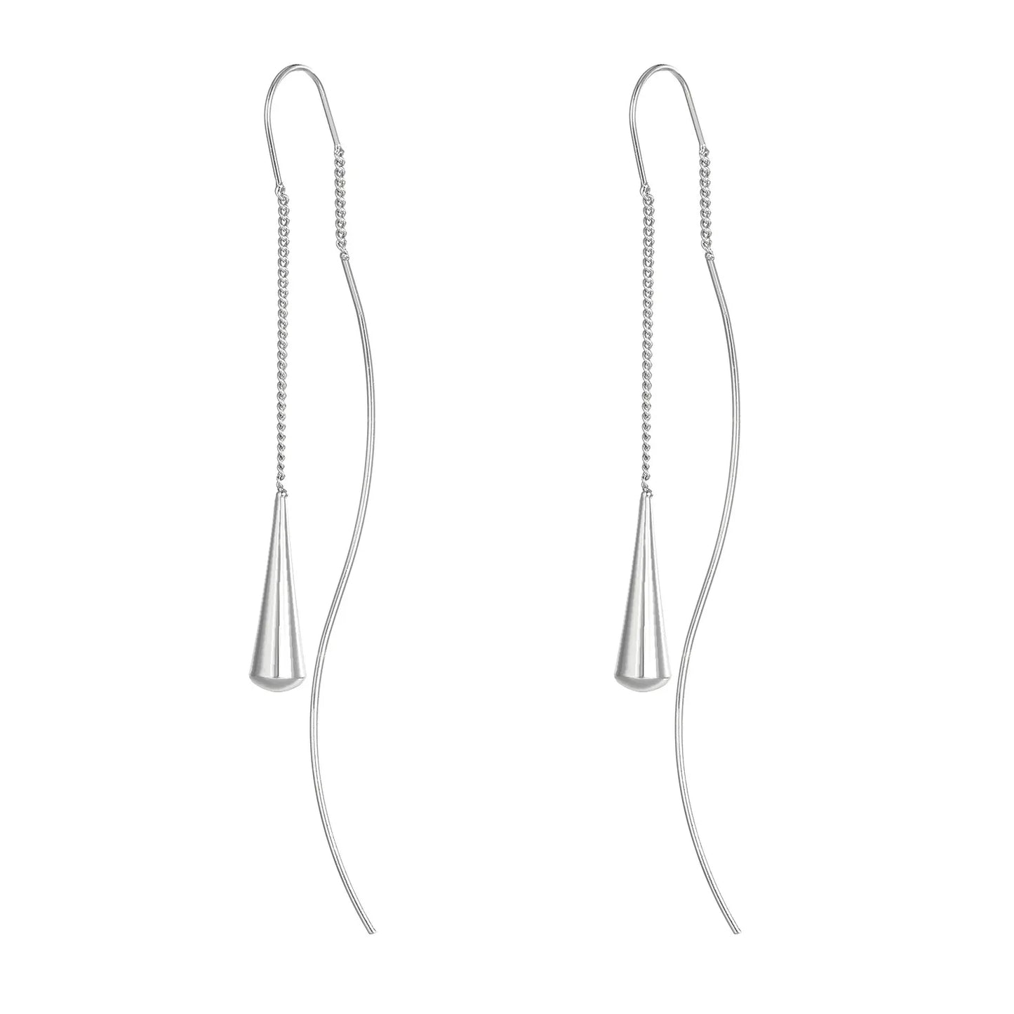 925 Silver Needle Korean Fashion Long Chain Tassel Earrings For Women Metal Earing Jewelry 2025 Trending Women's Drop Earrings