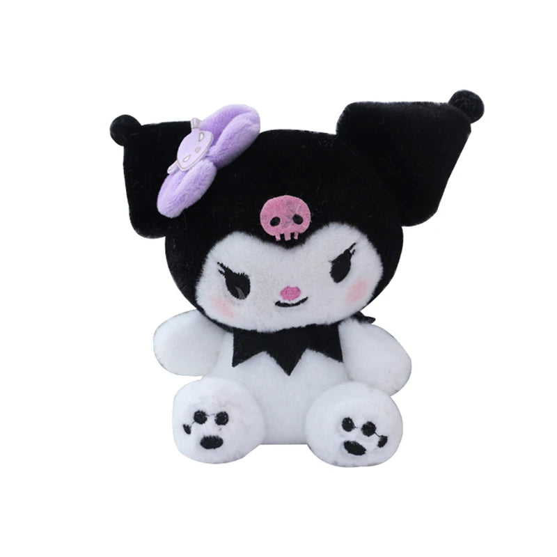 Kawali 14CM Sanrio Kuromi Hello Kitty My Melody Cinnamoroll Pillow Plush Toys Plushie Keychain Stuffed Doll Pendant For Kid Gift