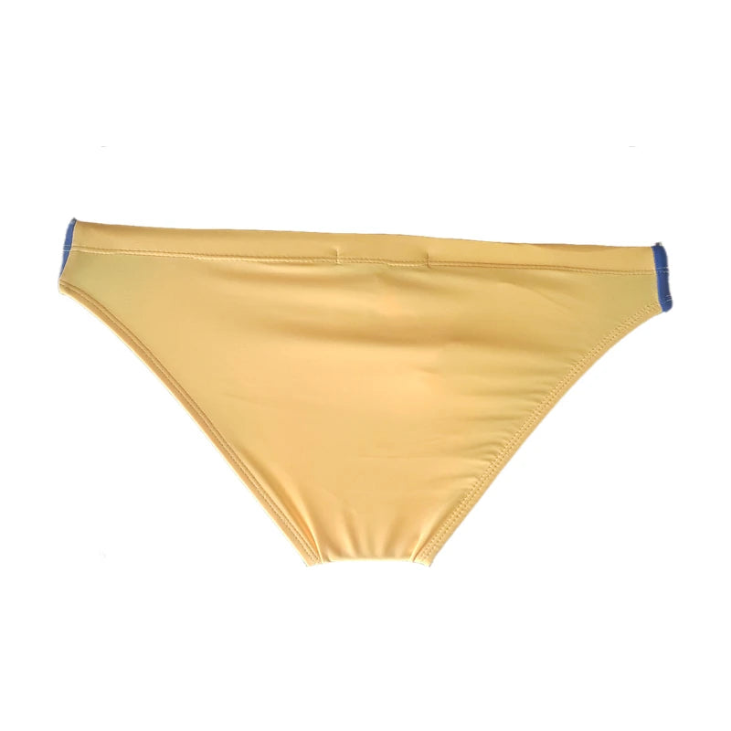 BOYTHOR Men's Swimming Briefs Patchwork Color Contrast Craft Lace-up Beach Swimming Briefs