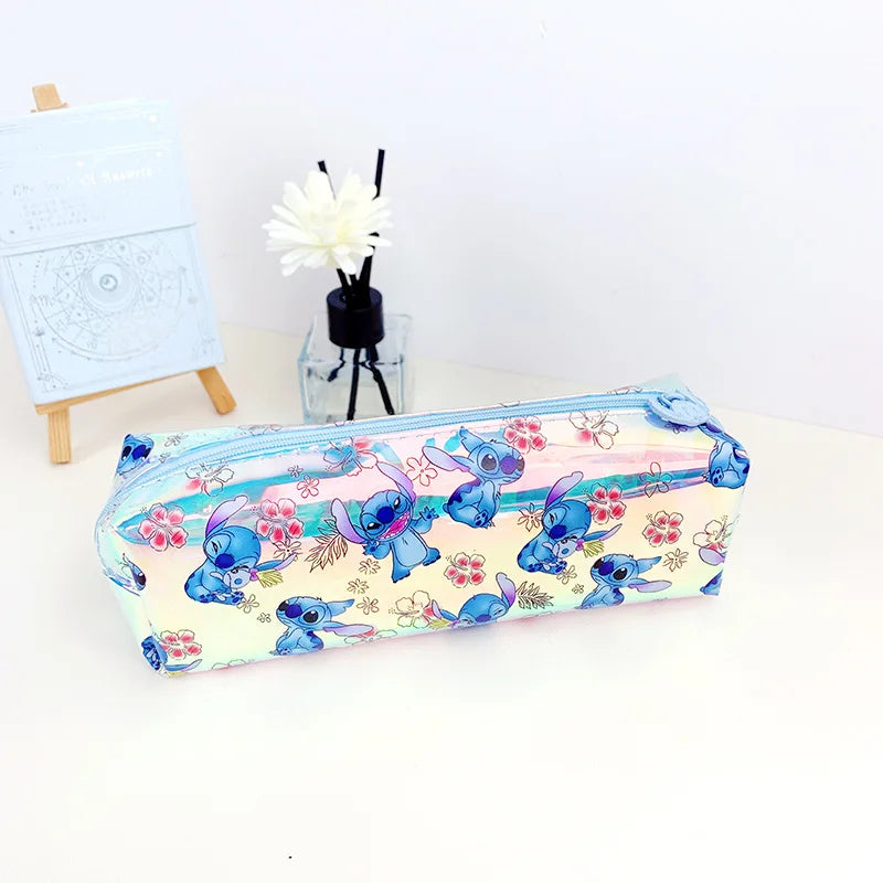 New Anime Stitch Pencil Case Kawaii Kuromi Melody Pen Bag Cartoon Students Storage Bag Stationery Back to School Christmars Gift