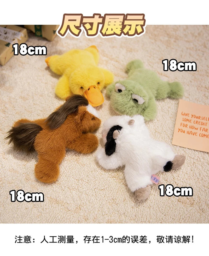 Animals Plush Toys Cute Frog/Duck/Cow/Horse Dolls Soft Birthday Gift For Girls And Children Accompany Appease Stuffed Dolls