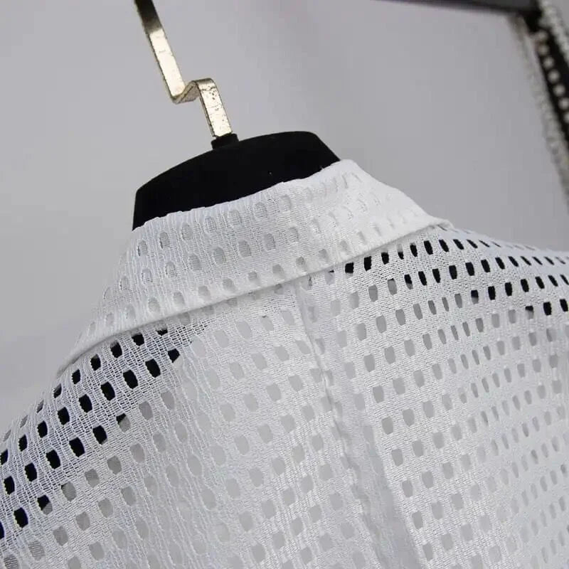 2025 Summer New V-NECKCollar Black White Suit Blazer Vest Jacket Women Style Commuter Sleeveless OL Cardigan Tank Coat