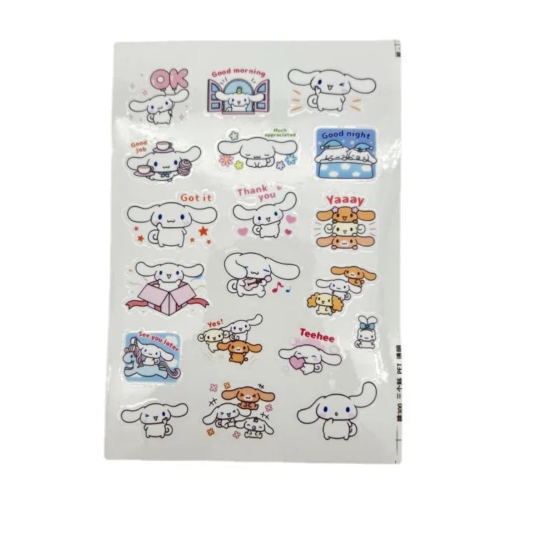Miniso kawaii kuromi sticker small pattern creative cute cartoon decoration water cup sticker planner account kuromi sticker