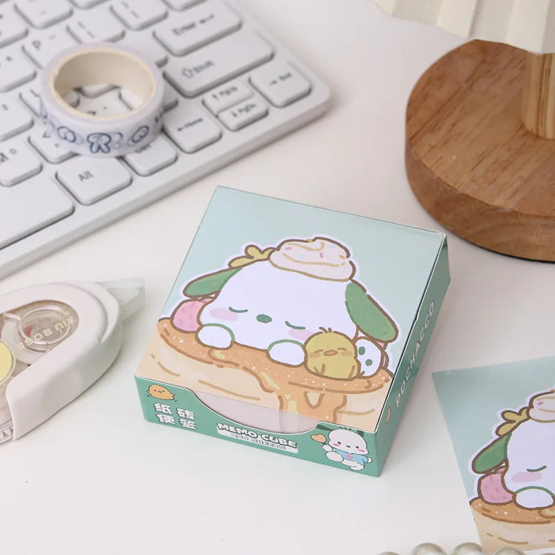 250 Pieces of Sanrio Creative Cute Kuromi Cinnamon Dog Family Sticky Notes Ins Girls Cartoon High-value Hand Note Stickers