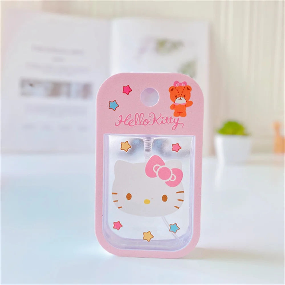 50ml Sanrio Portable Spray Bottle Hello Kitty Melody Refillable Hand Sanitizer Alcohol Bottles Travel Sub-bottling Kids Gifts