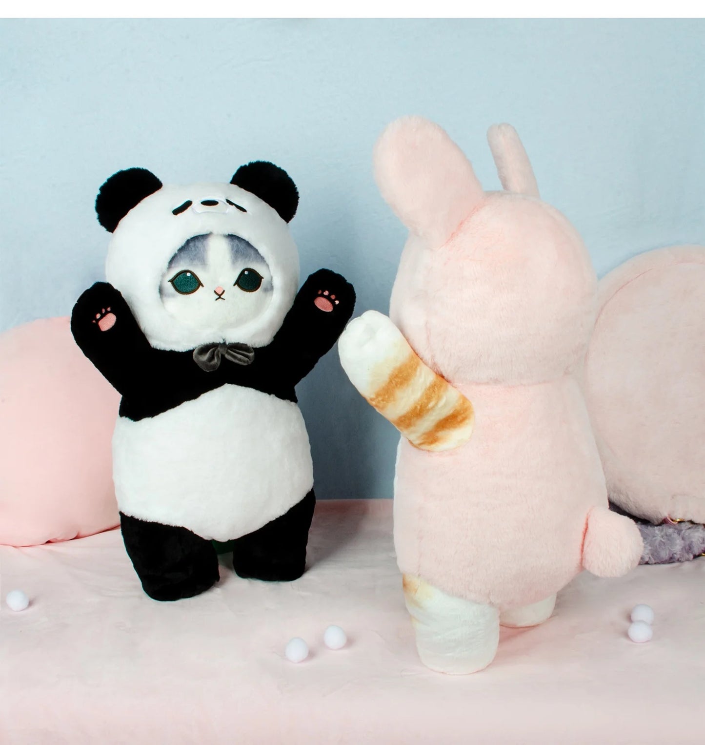 Genuine Mofusand Shark Cat Cute Panda Bunny Plush Toy Cartoon Pillow Hug Pillow Room Decoration Birthday Present Kawaii Gift