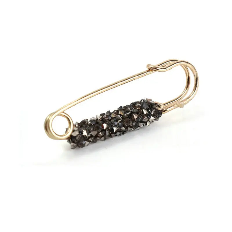 Fashion Crystal Pin Waist Buckle Fixed Strap Charm Safety Brooch Anti Fall Sweater Cardigan Clip Chain Pearls Brooches Jewelry