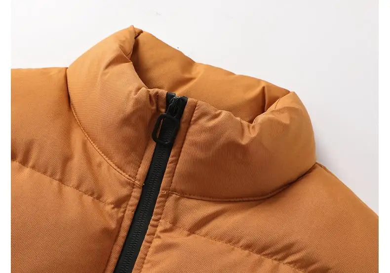 Winter Man Windproof Casual Warm Sleeveless Vest Men Stand Collar Multi Pocket Vests Male Puffer Outdoor Jogging Sport Waistcoat