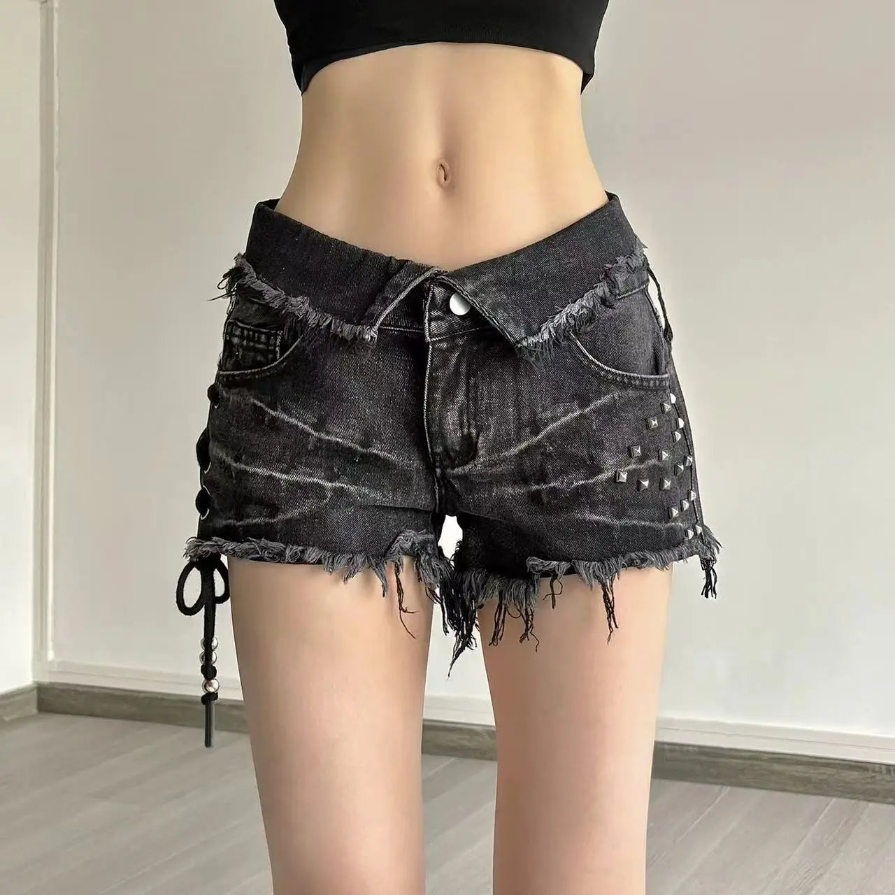 Shorts Y2k Women Clothing Streetwear Hip Hop High waist Punk Sexy Summer jean shorts Femme Black Aesthetic Japanese 2000s Short