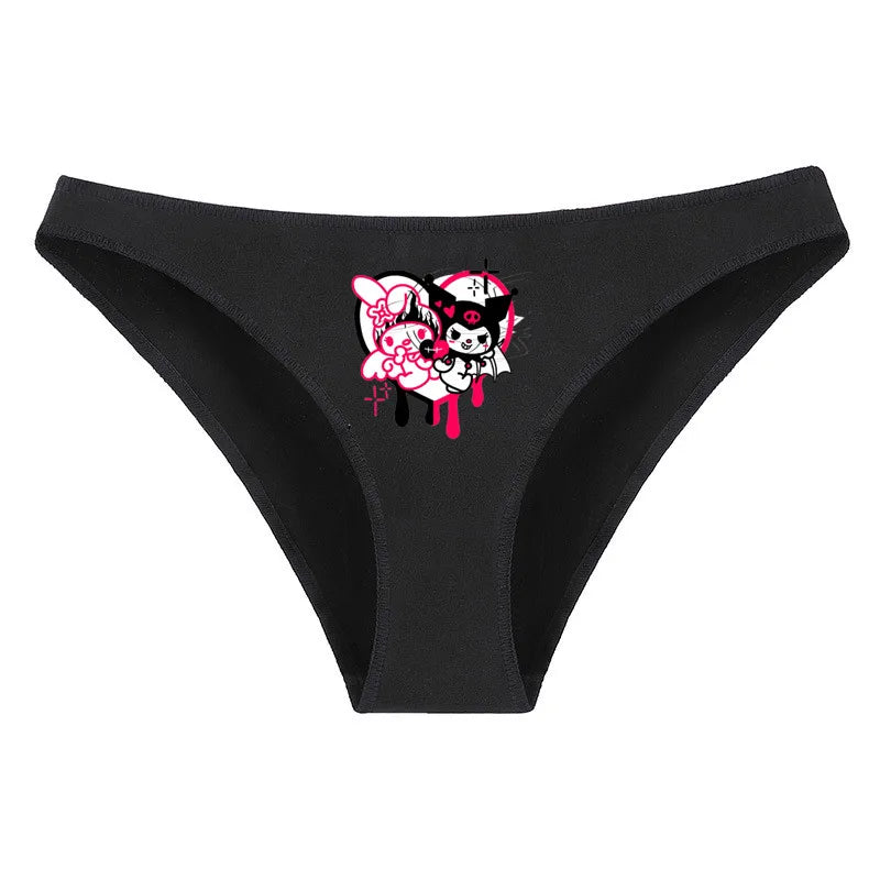 Hello Kitty Pure Cotton Triangle Pants Child Kawaii Pattern Underpants Kuromi Black White Daily Clothes Shorts Birthday Gift