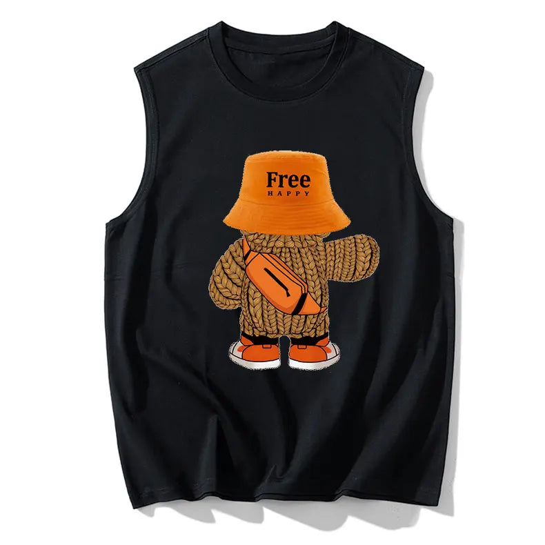 プラスサイズ 夏 メンズ タンクトップ ジム フィットネス スポーツベスト ラウンドネック Tシャツ メンズ ノースリーブ シャツ カジュアルトップス 男性服 110-200kg