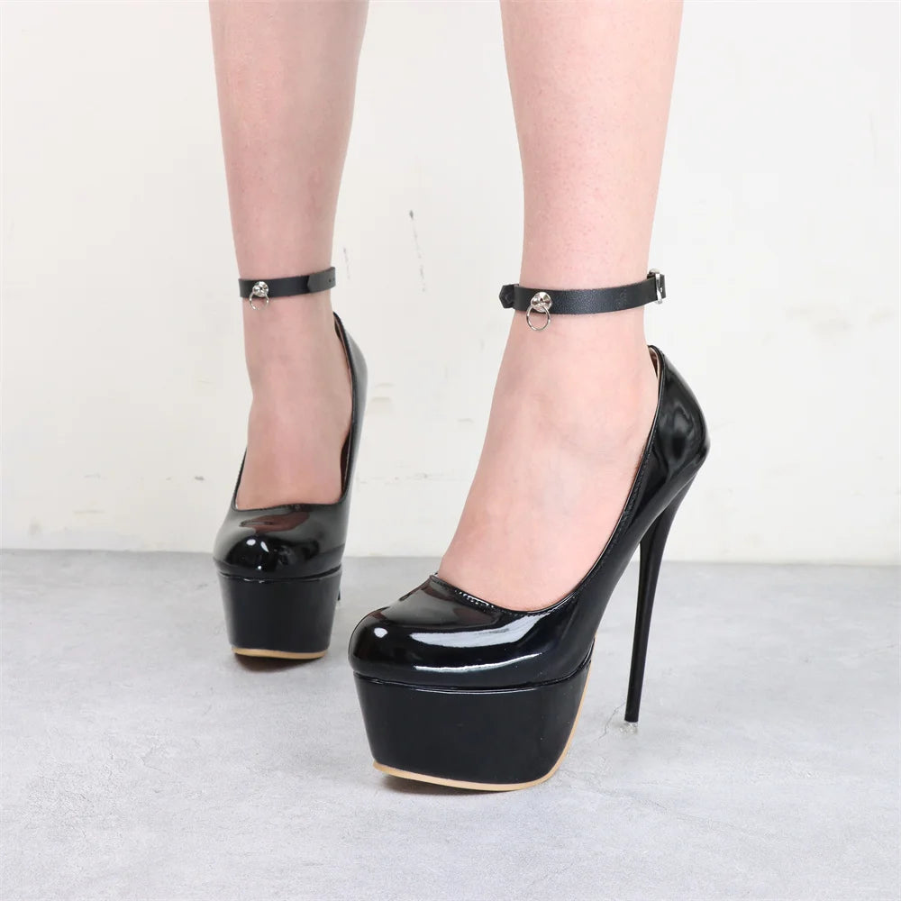 Ankle Belt Black O-Ring Ankle Punk Leather Feather Anklet Men's Women Alloy Pendant Accessories YK2 Ankle Belt