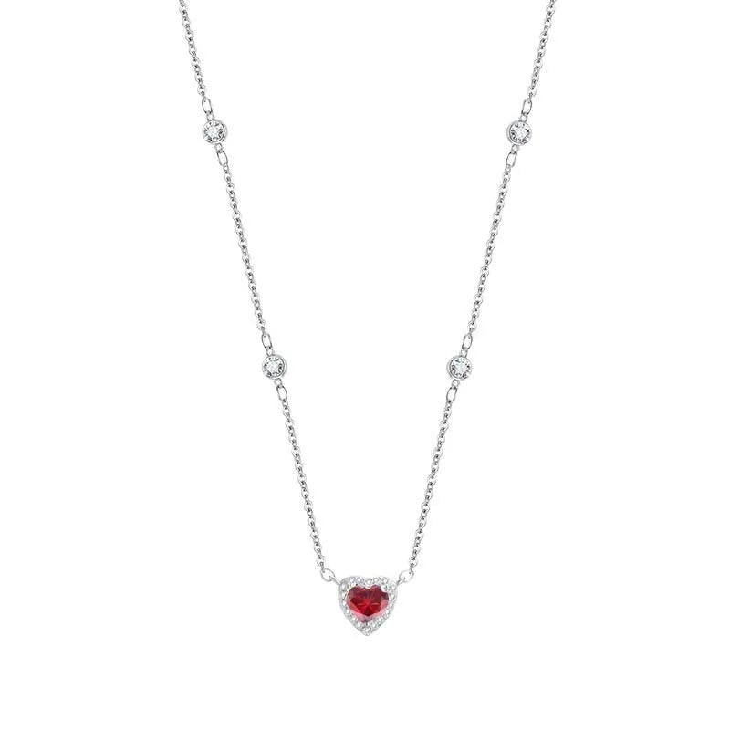 TY 0.8CT モアサナイト 925 スターリングシルバー ネックレス レディース ハートペンダントネックレス Dカラー 輝くファインジュエリー ラボダイヤモンド