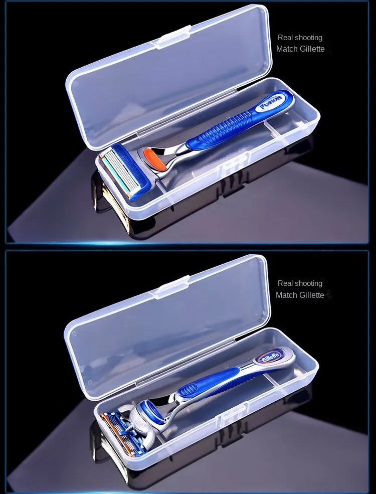 Stylish and Durable Shaving Storage Box for Men's Razors, Easy to Carry and Keep Clean and Keeps Your Shaver Well-Organized