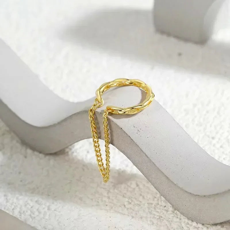 1Pc 2024 Fashion Minilist Fake Piercing Earcuff Earrings Chain Tassel Line for Woman No Piercing Ear Cuff Women Ear Jewelry