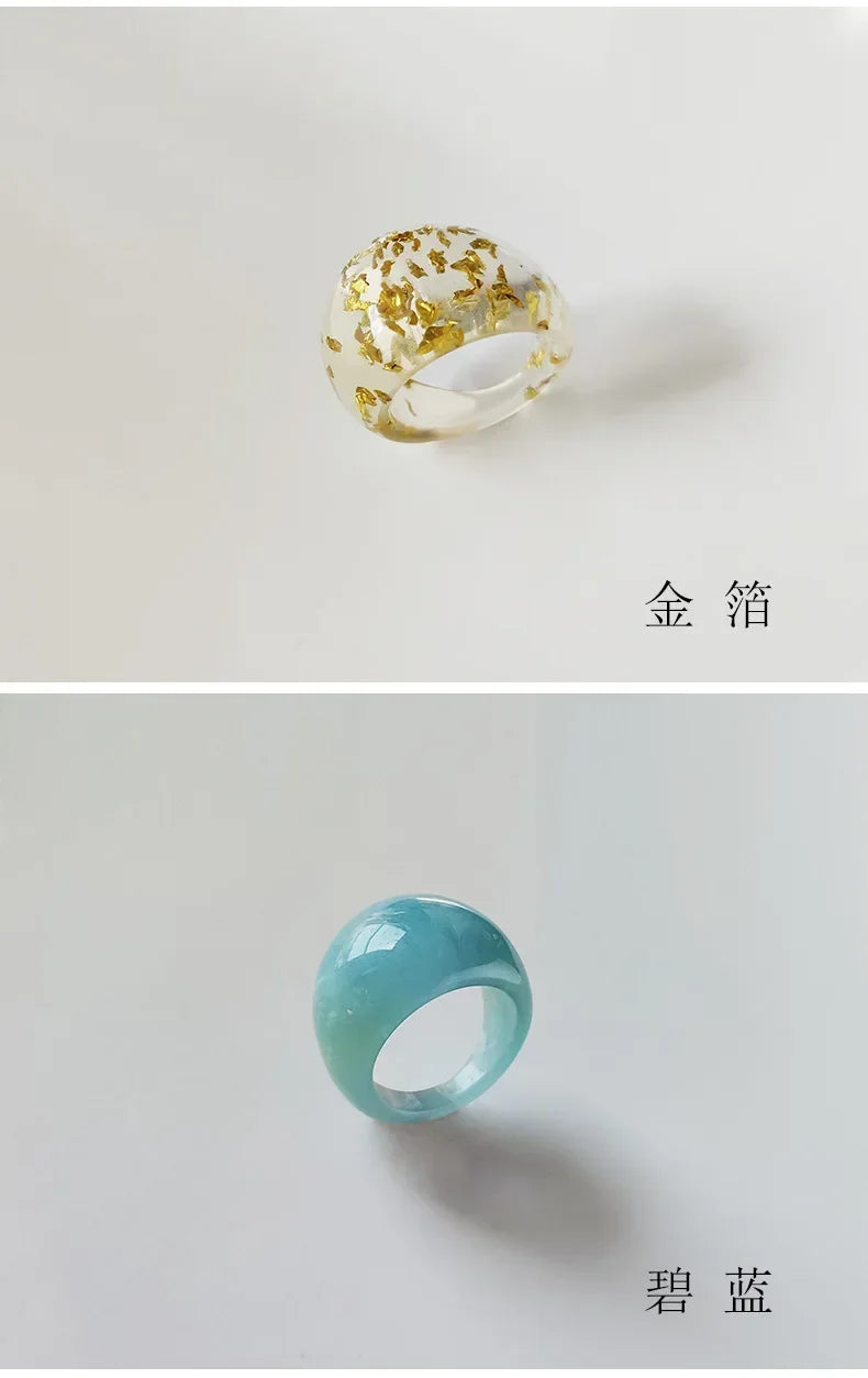 Exaggerated Creative Rings Acrylic Resin Rings for Woman Girls y2k Fashion Jewelry Accessories Party Dress Jewelry mens rings