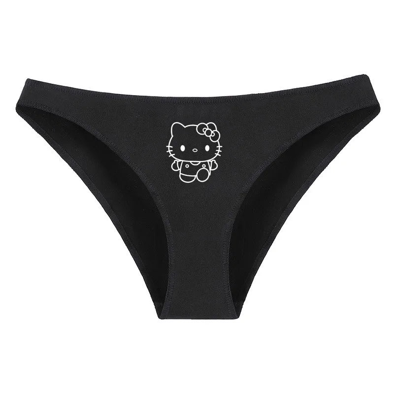 Hello Kitty Pure Cotton Triangle Pants Child Kawaii Pattern Underpants Kuromi Black White Daily Clothes Shorts Birthday Gift