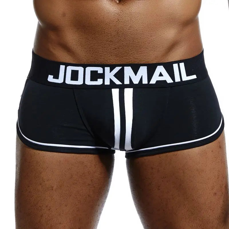 Men's Panties Jockstraps Men Underwear Gay Thong Man Boxer Shorts Underpants Slip Sexy Cotton Pouch Cuecas Gay Thongs G String