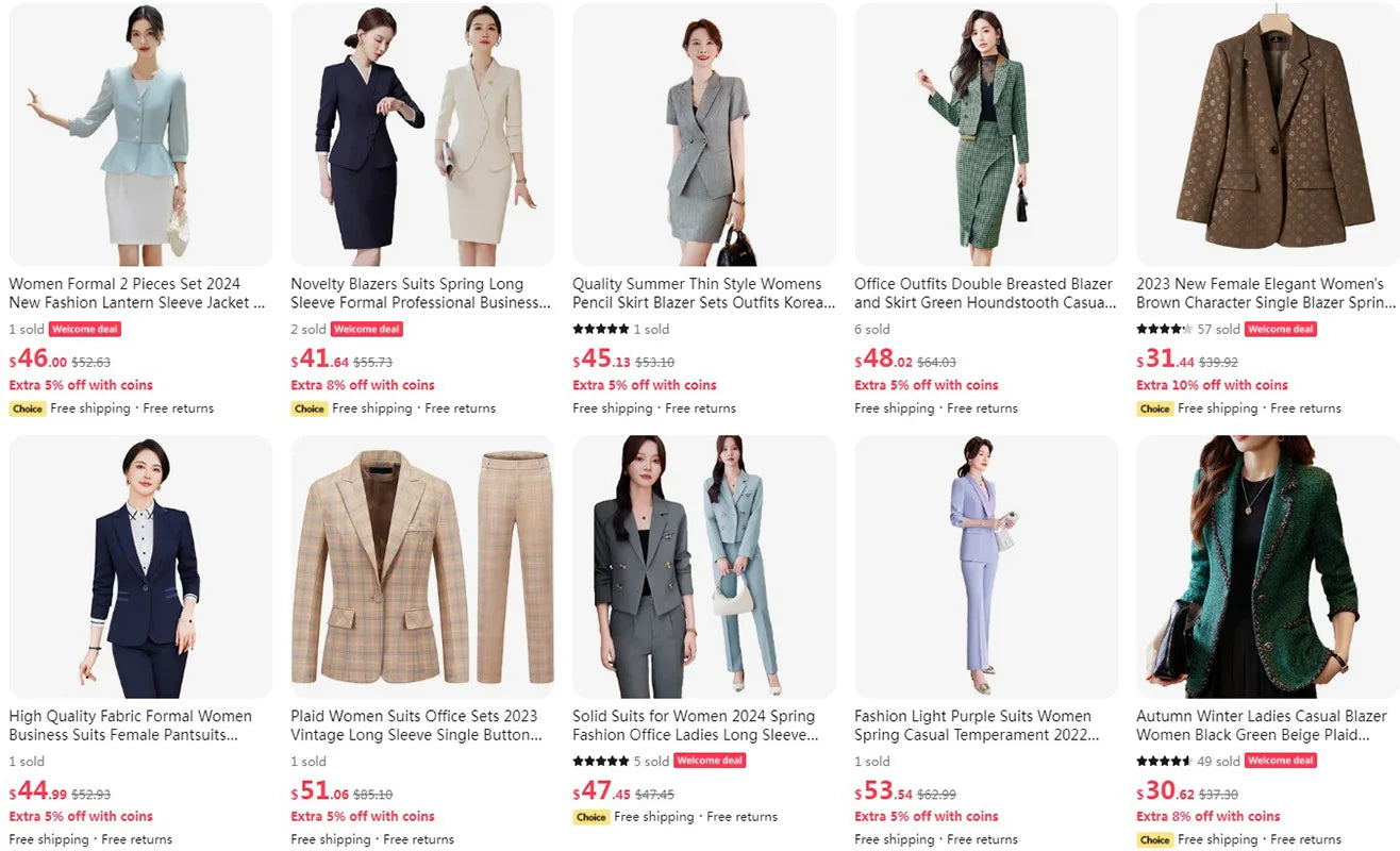 Spring Summer Long Sleeve Women Business Work Wear Suits with Skirt and Tops Formal Professional Office OL Styles Dress Sets
