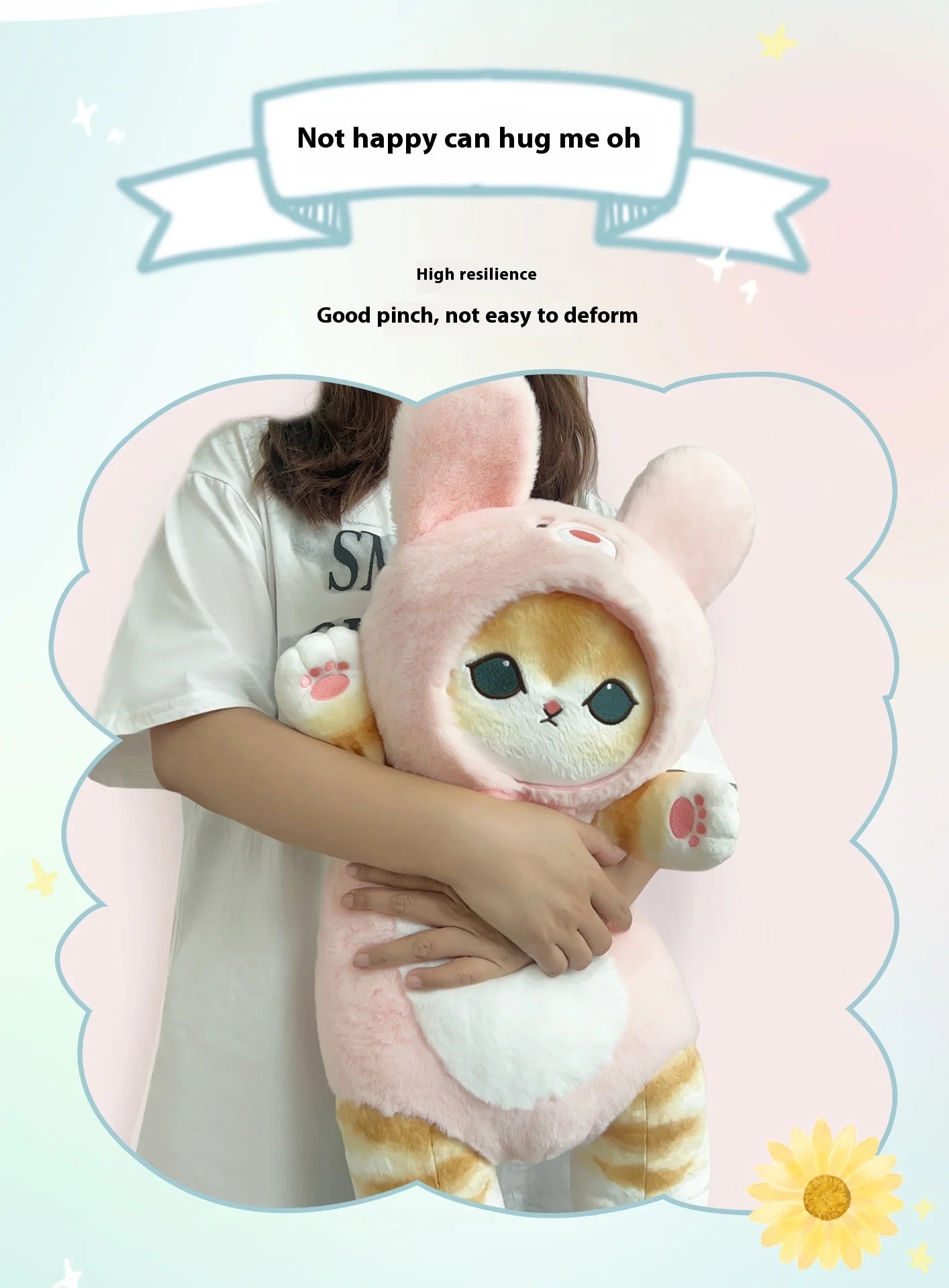 Genuine Mofusand Shark Cat Cute Panda Bunny Plush Toy Cartoon Pillow Hug Pillow Room Decoration Birthday Present Kawaii Gift
