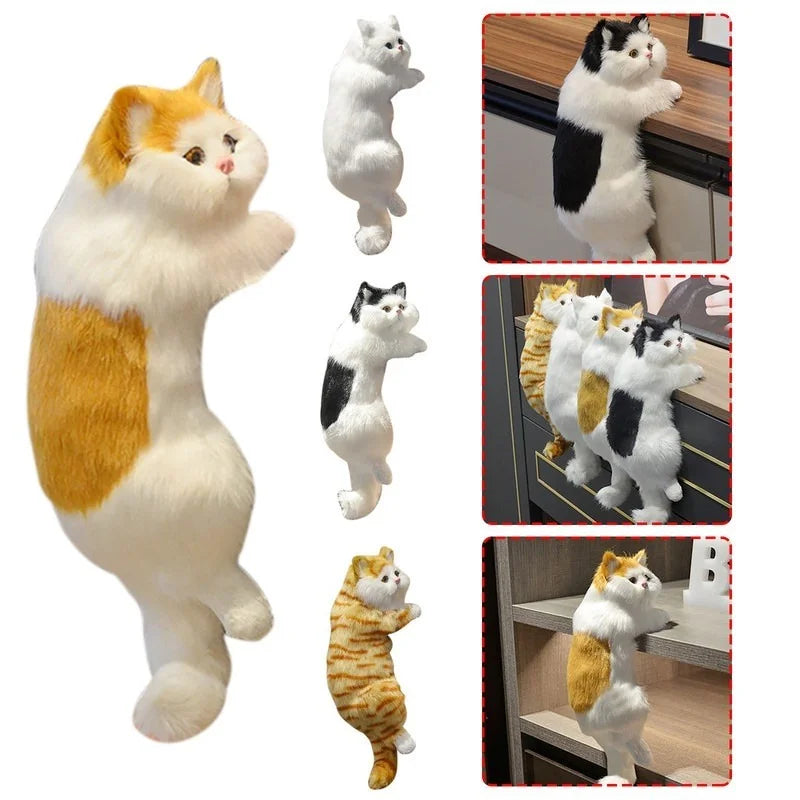Cute Simulation Cat Plush Dolls Ornaments Figurine Home Desk Tv Hanging Toy Decor Car Decoration Stuffed Animals Sculptures